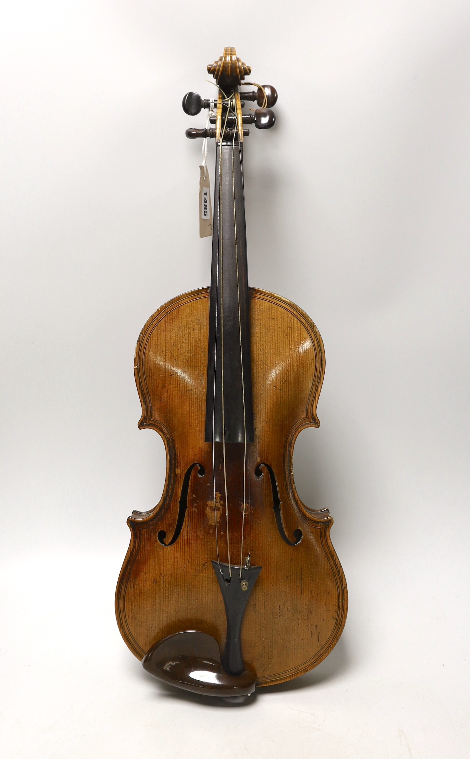 A Louis Lowendall Maggini violin, label inscribed and dated 1885, cased
